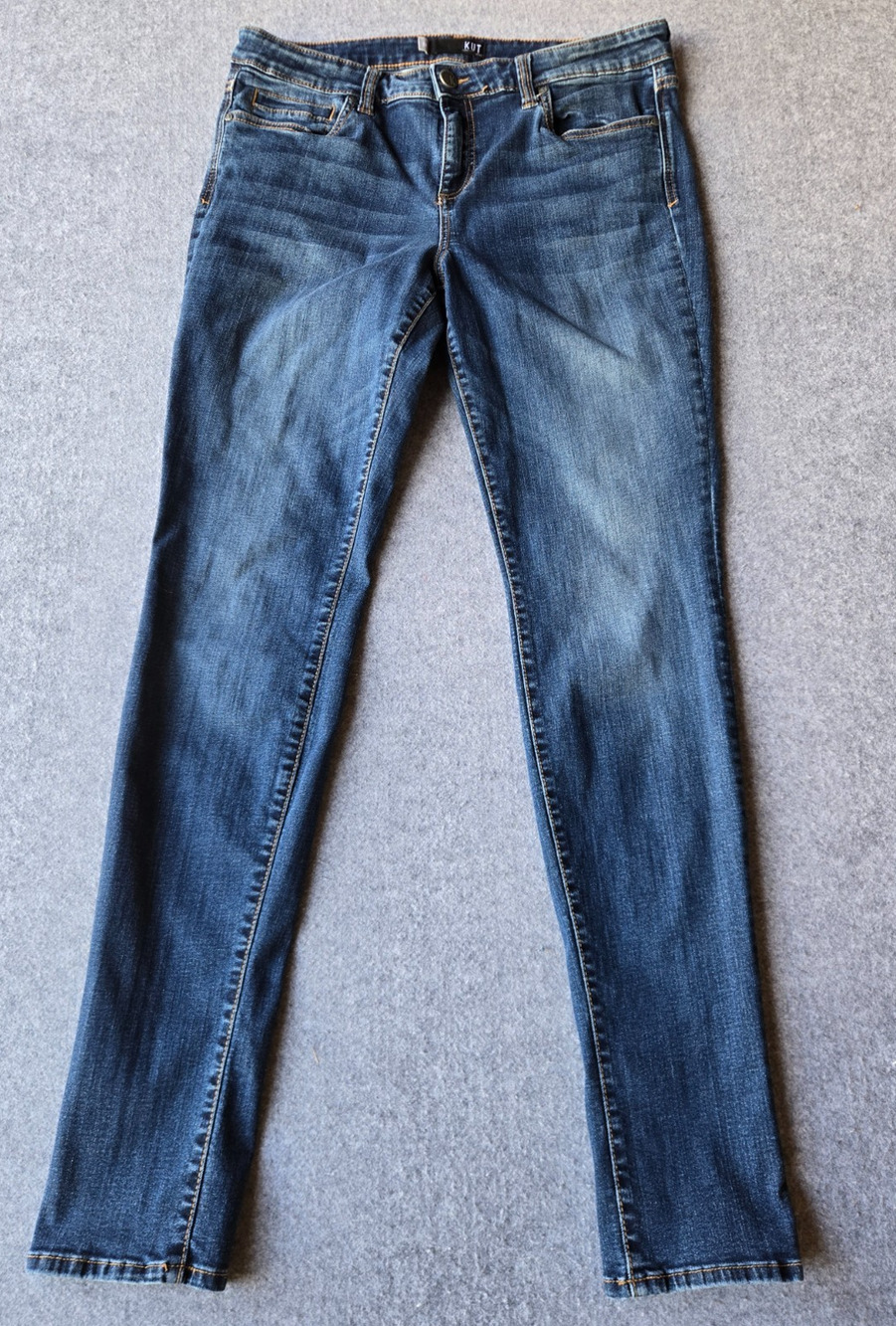 Kut from the Kloth Women's Toothpick Skinny Jeans Medium Wash Size 14 (34"x34")